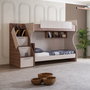 Hanah Home Milano Cama Individual Crema y Marrón
